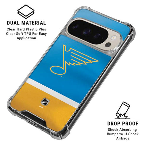 NHL St. Louis Blues Jersey Google Pixel 9/9 Pro Clear Case